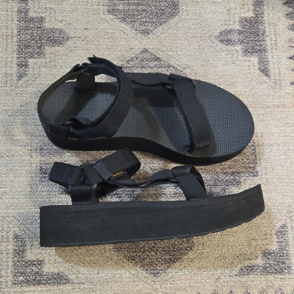 Teva Universal Platform Black Adjustable Sandals - image 2